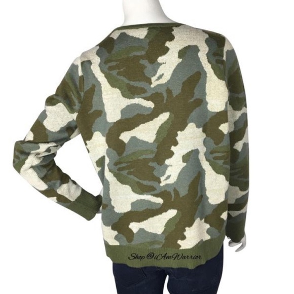 International Concepts NWT camo metallic crewneck sweater *shop@iamwarrior - Picture 4 of 11